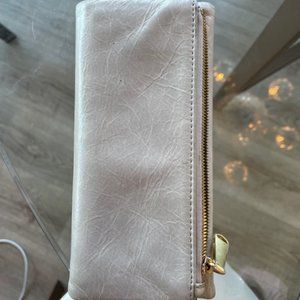 HOBO Continental Wallet - Gray Trifold Leather